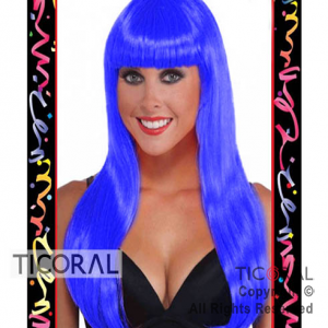 PELUCA LACIA LARGA AZUL x 1